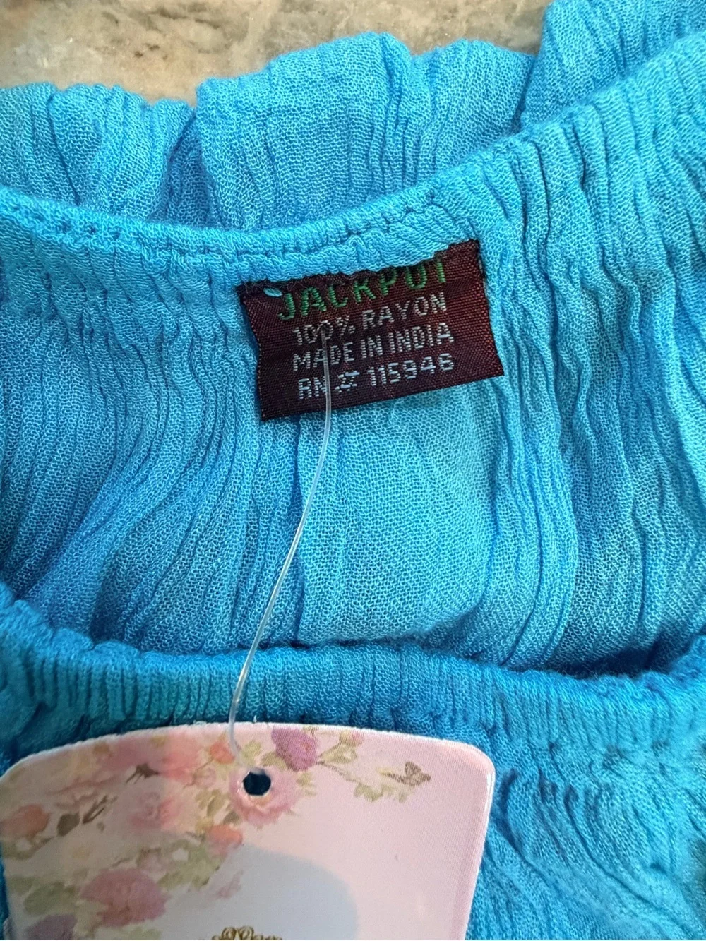 Jackpot Turquoise Boho Top & Crochet Skirt Set OSFM NWT Resort Festival Outfit